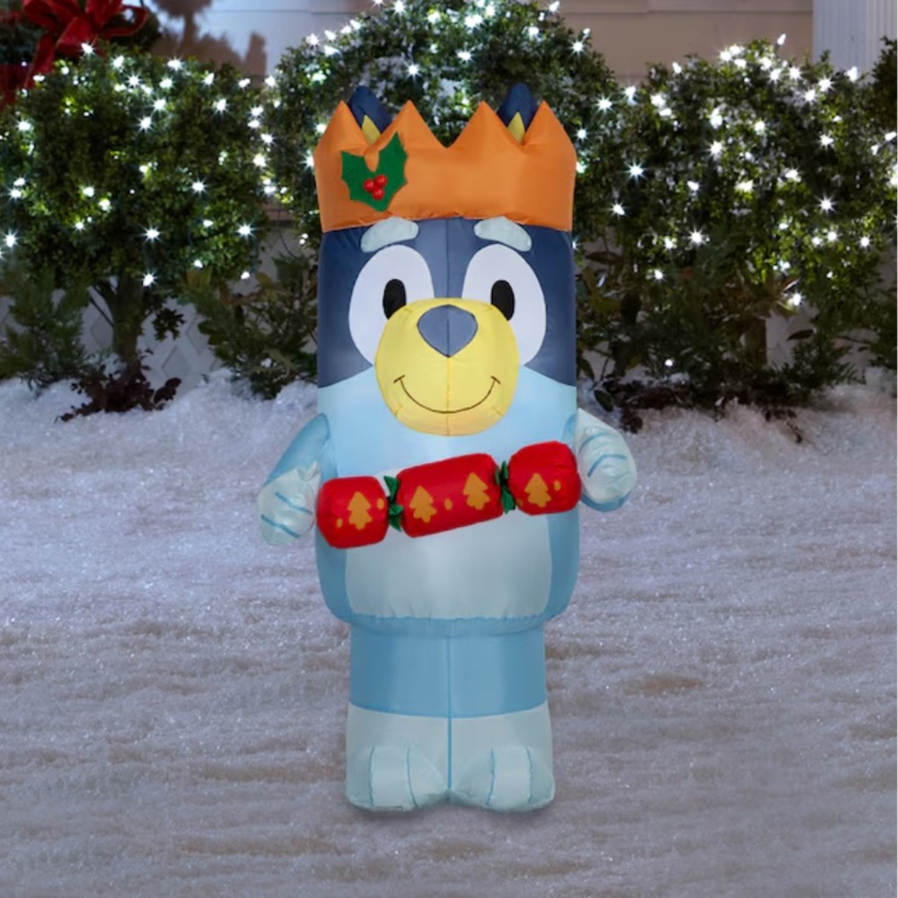 Gemmy Bluey 3.5ft Airblown Lighted Christmas Inflatable Holiday Indoor/Out Decor